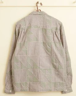 Men BODE Wandering Lover Quilt Long Sleeve Shirt - Mint