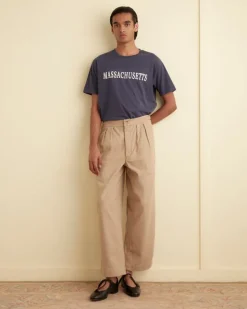Men BODE Wide Leg Snap Trousers - Khaki