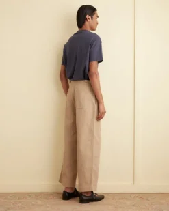 Men BODE Wide Leg Snap Trousers - Khaki