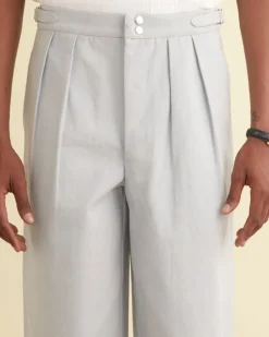 Men BODE Wide Leg Snap Trousers - Light