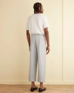 Men BODE Wide Leg Snap Trousers - Light