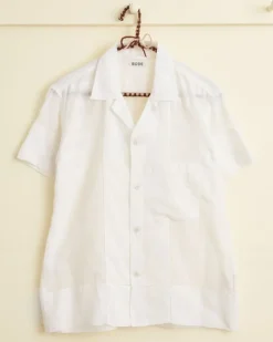 Men BODE Zephyr Cotton Short Sleeve Shirt - Xs