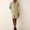 Men BODE Zig-Zag Hem Long Sleeve Shirt - Mint