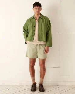 Men BODE Zig-Zag Hem Shorts - Mint