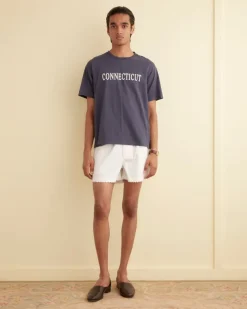 Men BODE Zig-Zag Hem Shorts - White